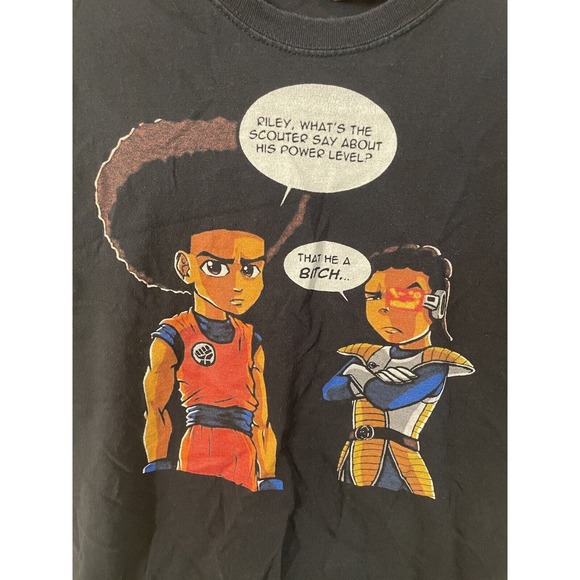 The Boondocks Graphic Tee Rare Design Dragon Ball Z Parody Small Goku‎ - Picture 2 of 6
